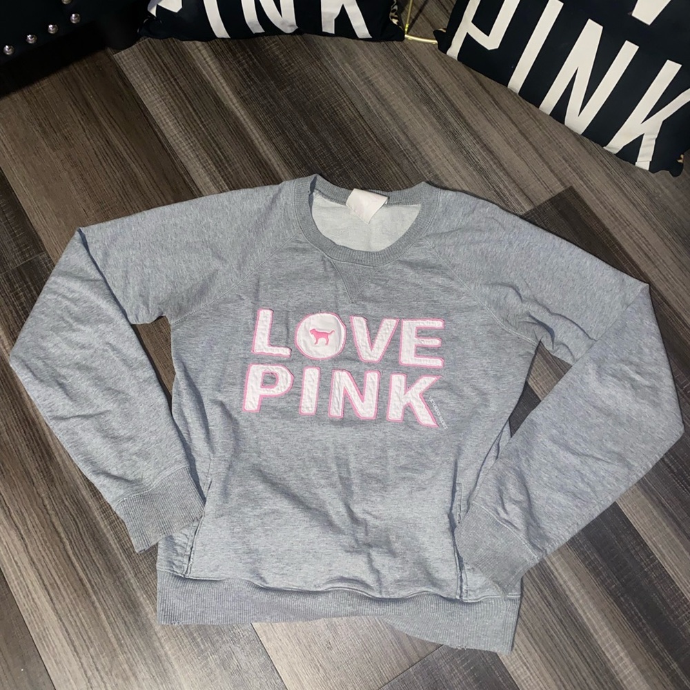 Victoria's Secret PINK Light Gray Sweatshirt